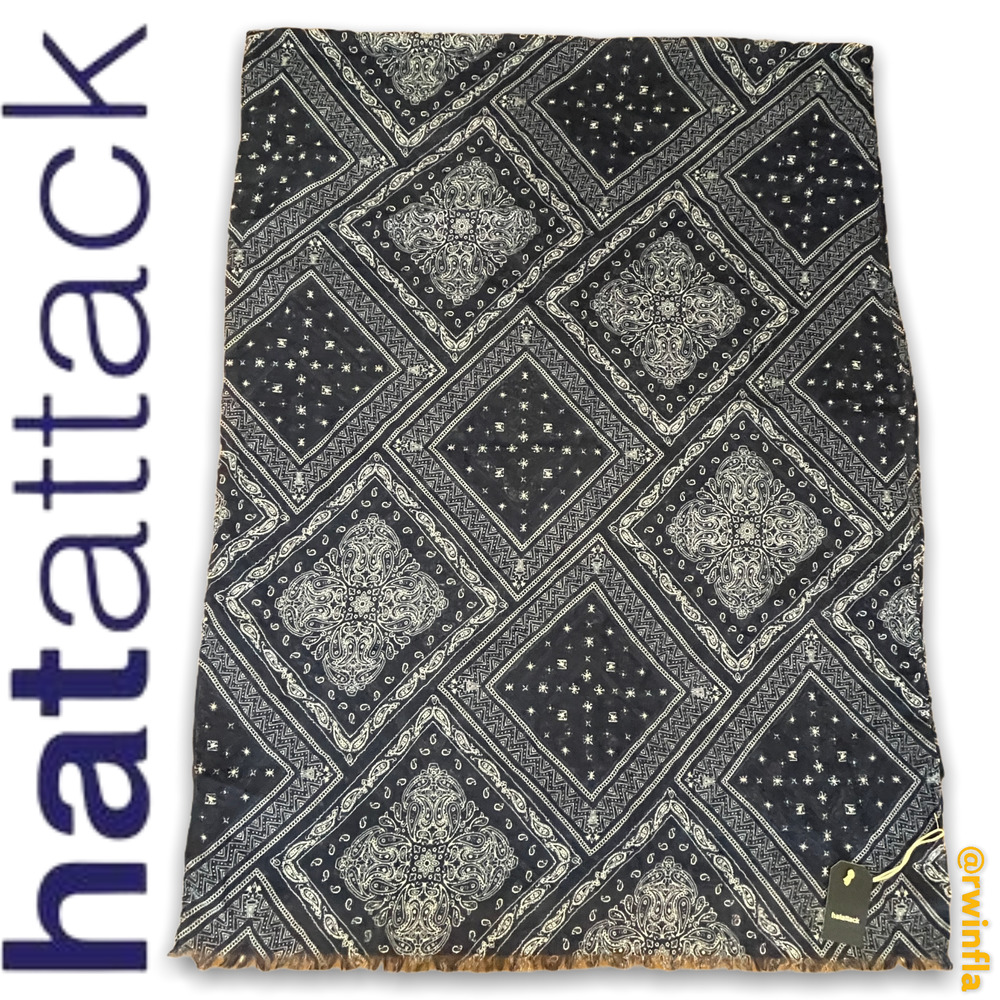 Sheer Shawl Rebozo Scarf Fringe Paisley Navy